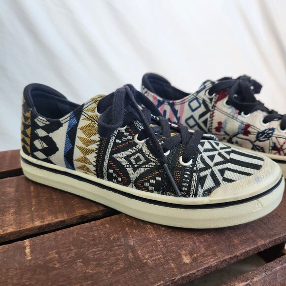 KEEN Elsa IV Aztec Women's 6.5 Canvas Low Top Shoes Casual Sneakers Lite Western - Picture 3 of 12